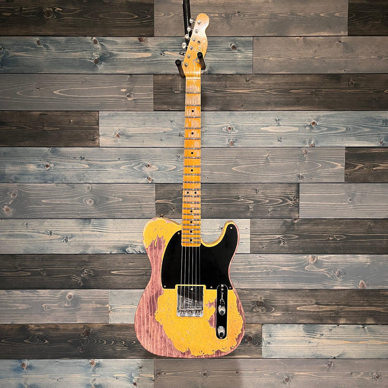 Fender Custom Shop Limited 50s Pine Esquire Super Heavy Relic Nocaster - Antique Blonde