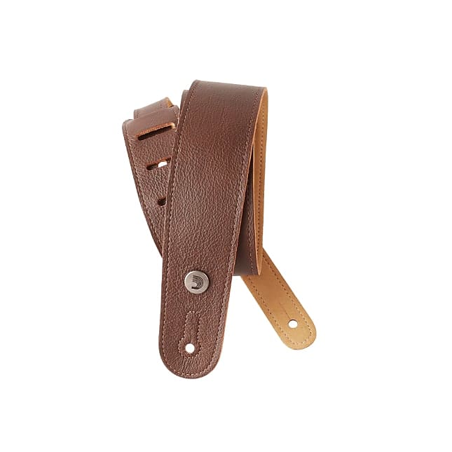 D'Addario 20GL01 Slim Garment Leather Guitar Strap - Brown