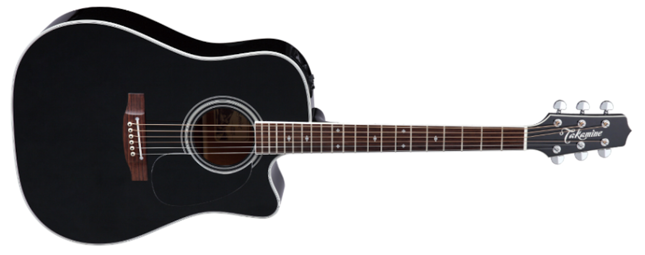 Takamine EF341SC Acoustic Cutaway Dreadnought - Black