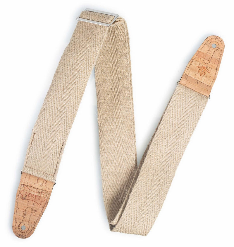 Levy's Hemp Guitar Strap with Natural Cork Ends