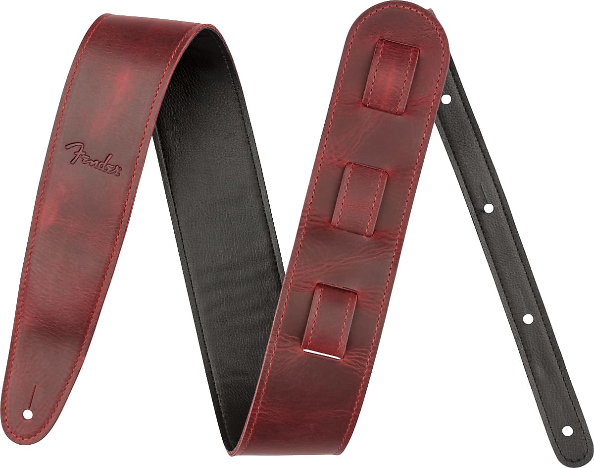 Fender Limited Leather Strap, Oxblood