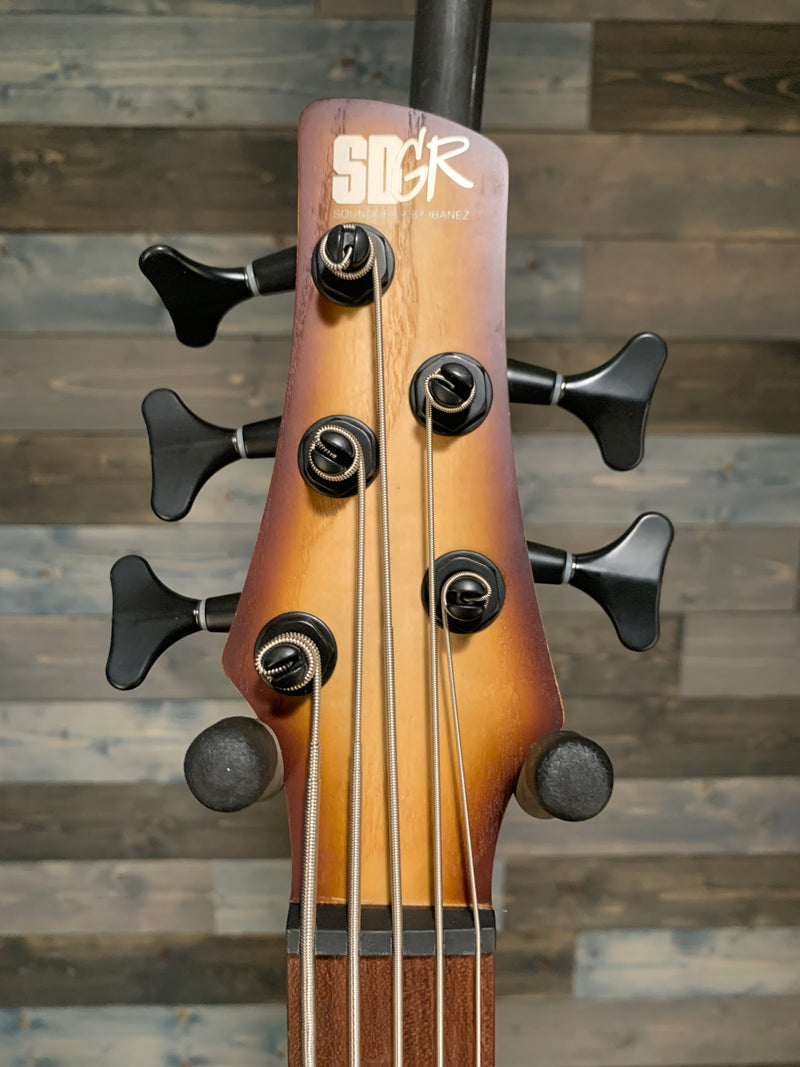 Ibanez SR655E 5-String Bass - Natural Browned Burst Flat
