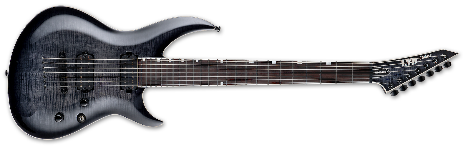 ESP LTD H3-1007 Baritone Electric Guitar - See Thru Black Sunburst
