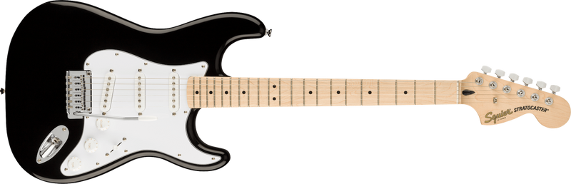 Fender Squier Affinity Series Stratocaster, White Pickguard, Black