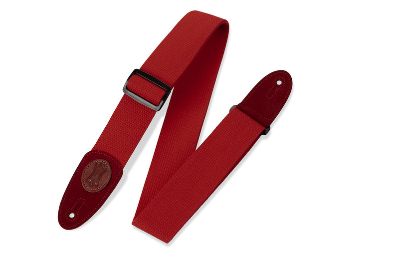 Levy's 2" Wide Cotton Guitar Strap - Red