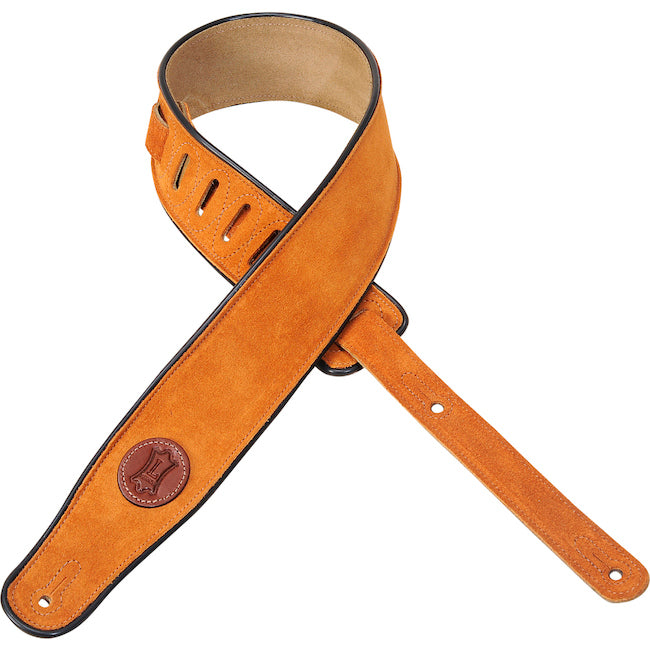 Levy's 2 1/2" Wide Suede Guitar Strap - Honey