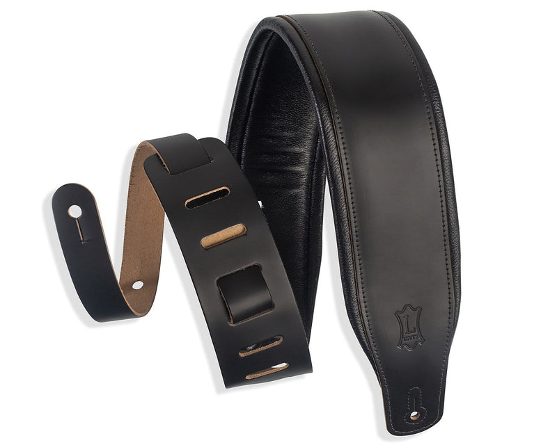 Levy's 3" Favorite Padded Black Leather - Black