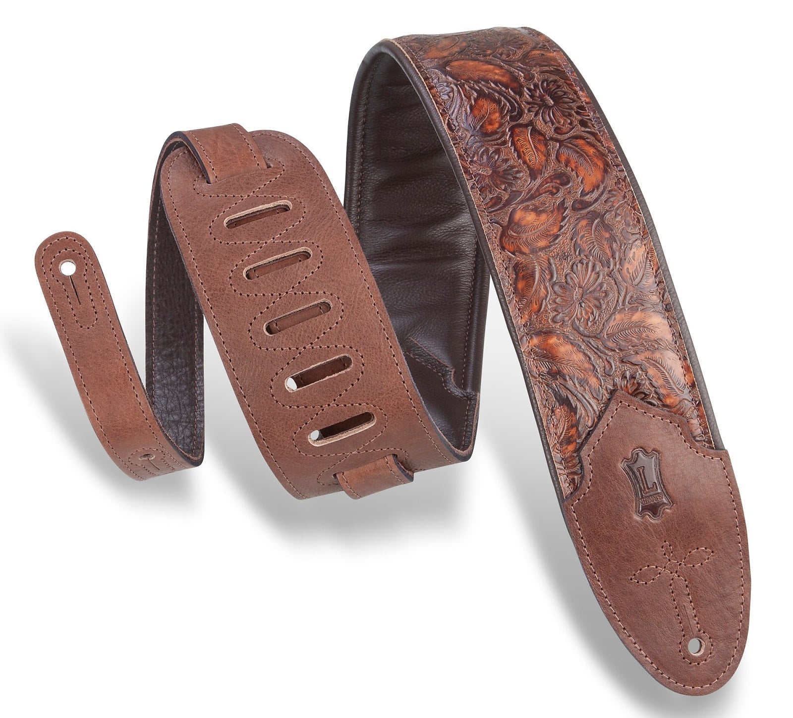 Levy's M4WP-006 Sundance Line Geranium Whiskey Guitar Strap