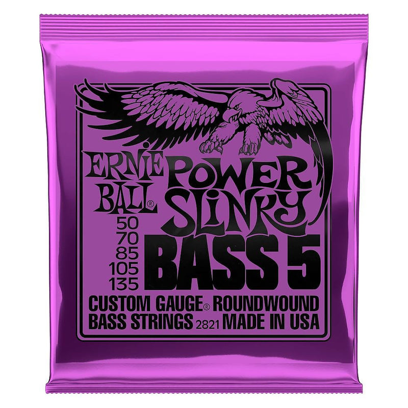 Ernie Ball 2821 Power Slinky 5-String Nickel Wound Electric Bass Strings