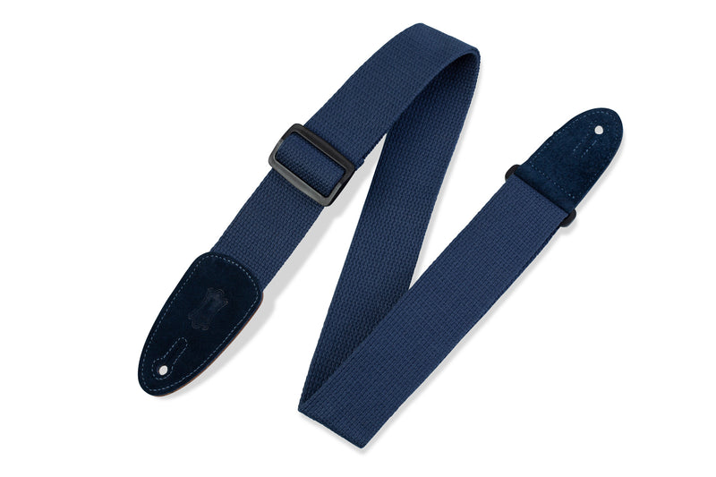 Levy's 2" Cotton Guitar Strap w/Suede Ends - Navy
