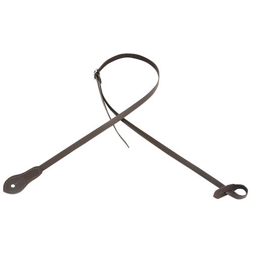 Levy's 1/2" Wide Veg-tan Leather Mandolin Strap - Dark Brown