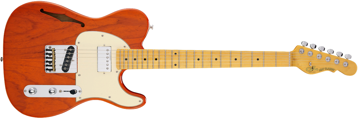 G&L Tribute ASAT Classic Bluesboy Semi-Hollow - Clear Orange