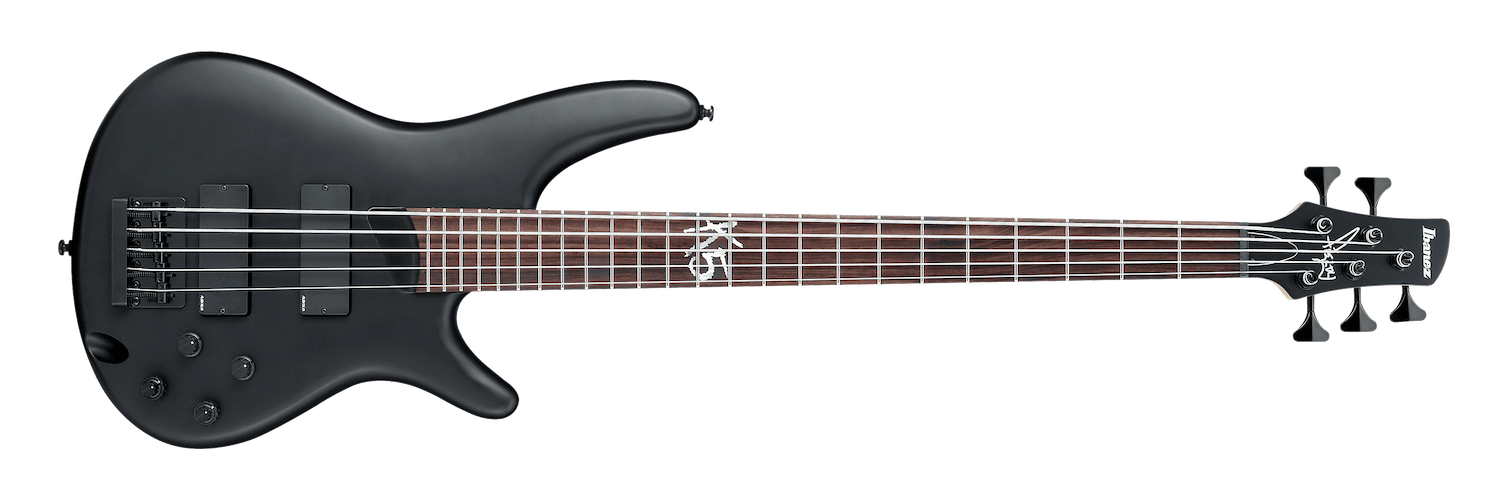 Ibanez Fieldy Signature K5 5-String Bass Guitar - Black Flat