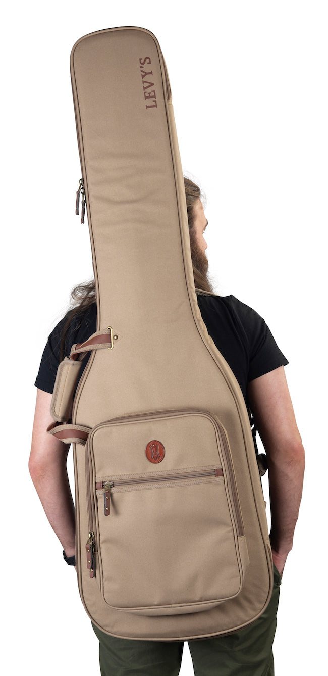 Levy's Deluxe Gig Bag for Bass Guitars - Tan