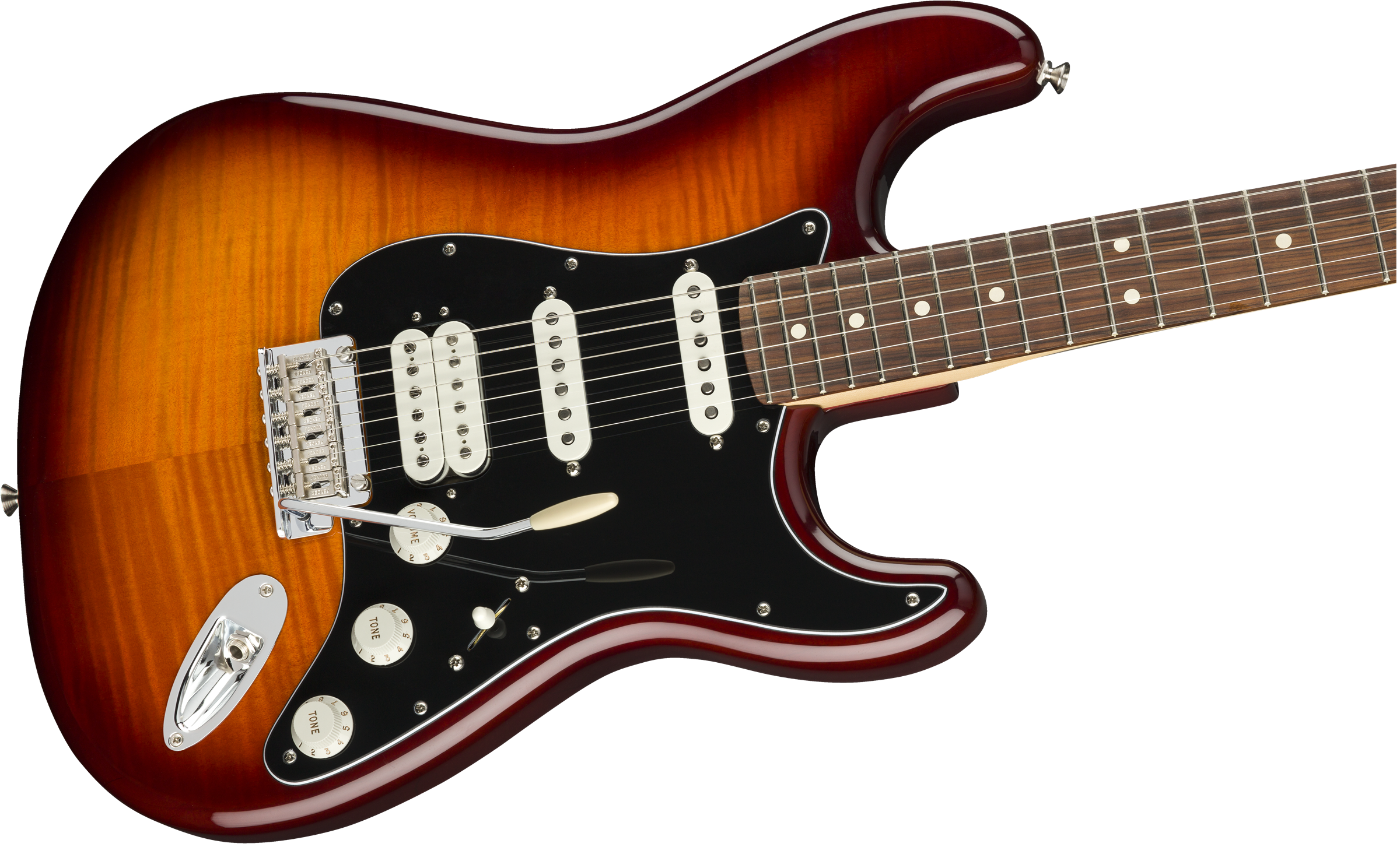 Fender Player Stratocaster® HSS Plus Top, Pau Ferro Fingerboard, Tobacco Sunburst