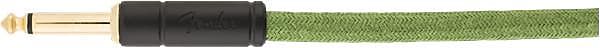 Fender 18.6' Angled Festival Instrument Cable, Pure Hemp, Green
