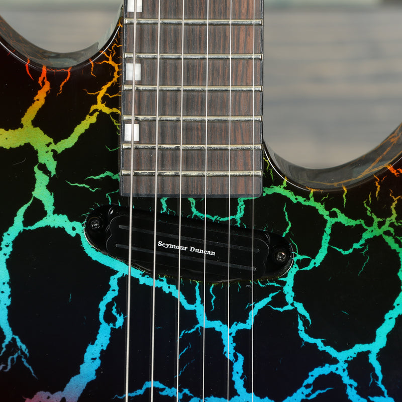 ESP LTD Mirage Deluxe '87 Electric Guitar - Rainbow Crackle