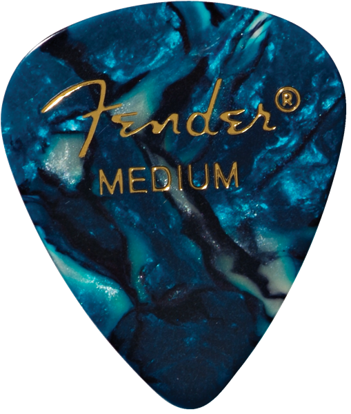 Fender Ocean Turquoise, 351 Shape, Medium (12) Guitar Picks