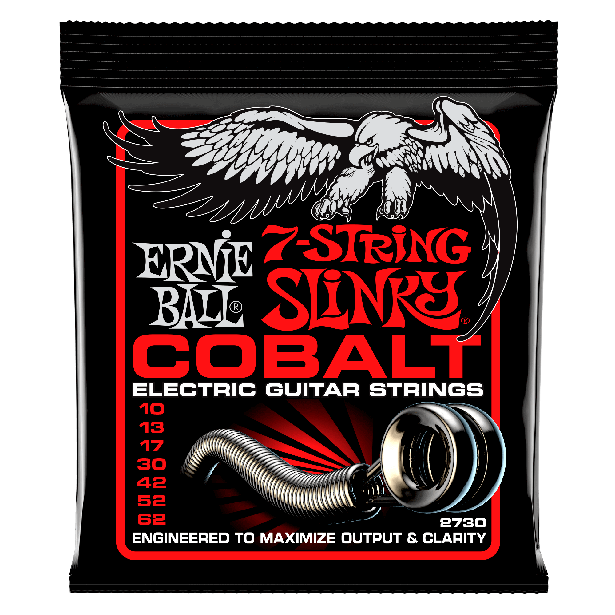 Ernie Ball 2730 STHB Slinky Cobalt 7-String Electric Guitar Strings 10-62