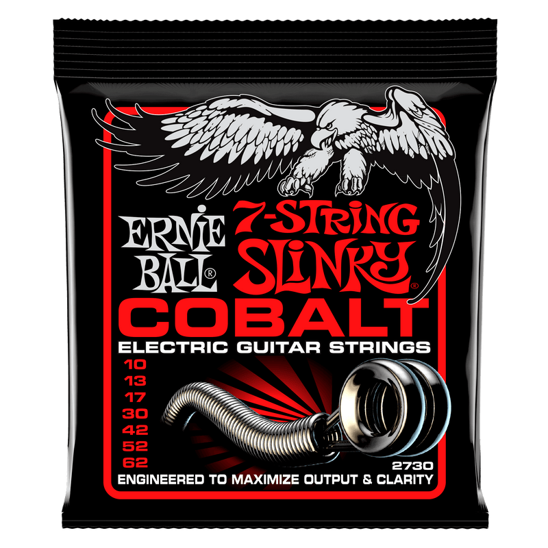Ernie Ball 2730 STHB Slinky Cobalt 7-String Electric Guitar Strings 10-62
