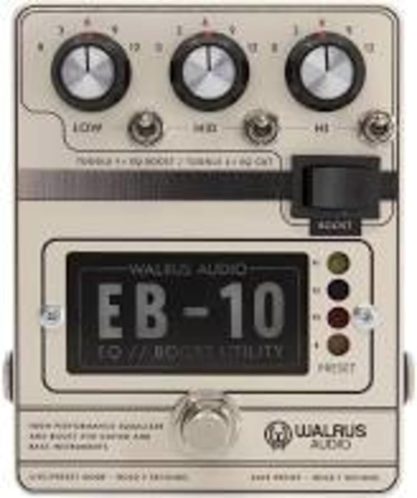 Walrus Audio EB-10 Preamp/EQ/Boost (Cream)