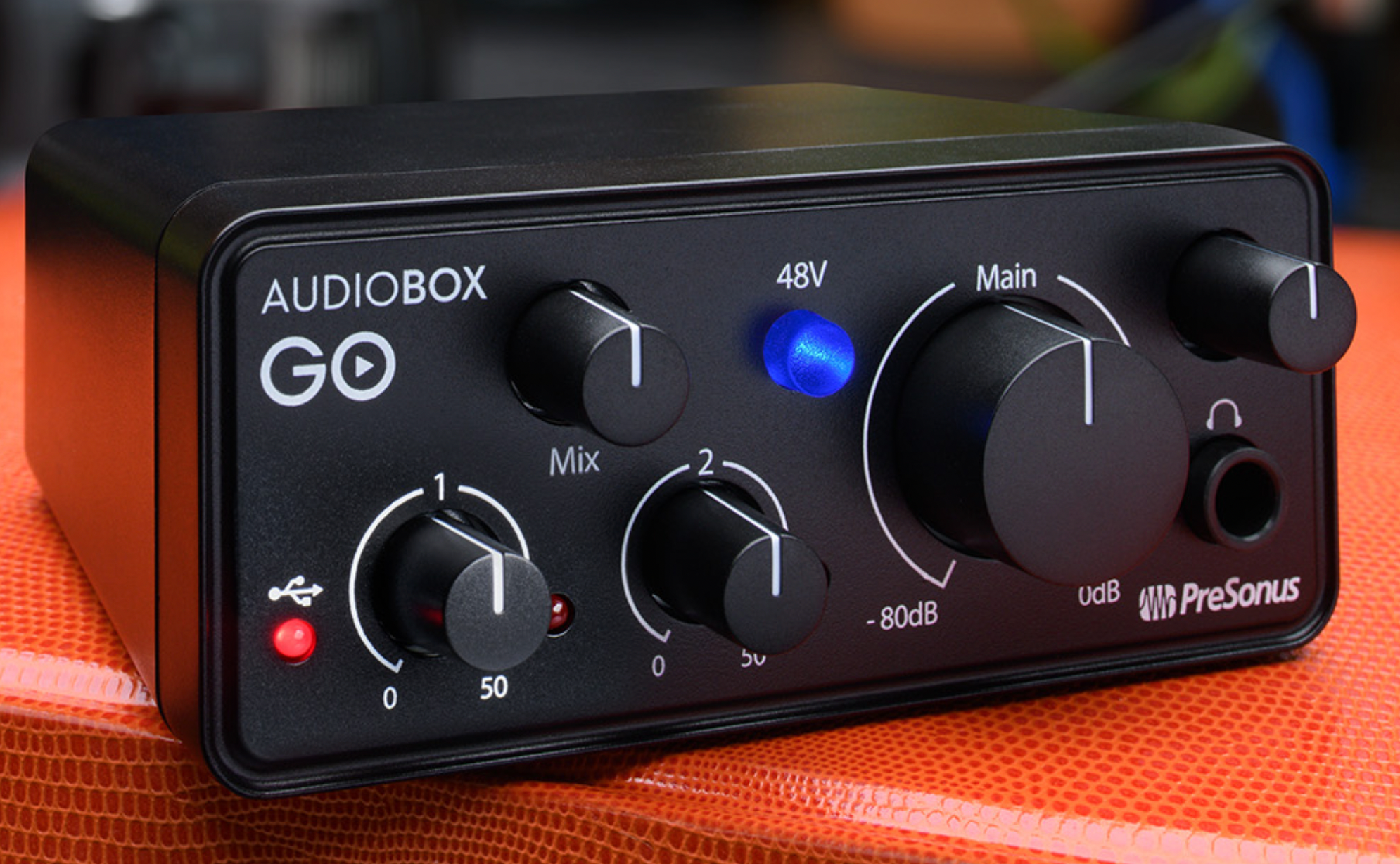 PreSonus AudioBox GO Ultra-Compact, Mobile 2x2 USB Audio Interface