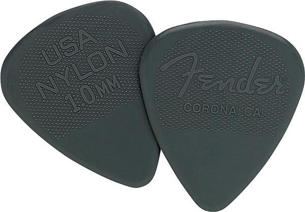 Fender Nylon Pick 1.00 12 Pack - Gray