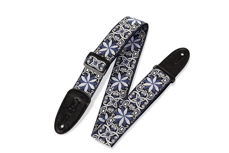 Levy's M8HT-10 2in 60s Hootenanny Jacquard Weave Guitar Strap - Navy/White/Black