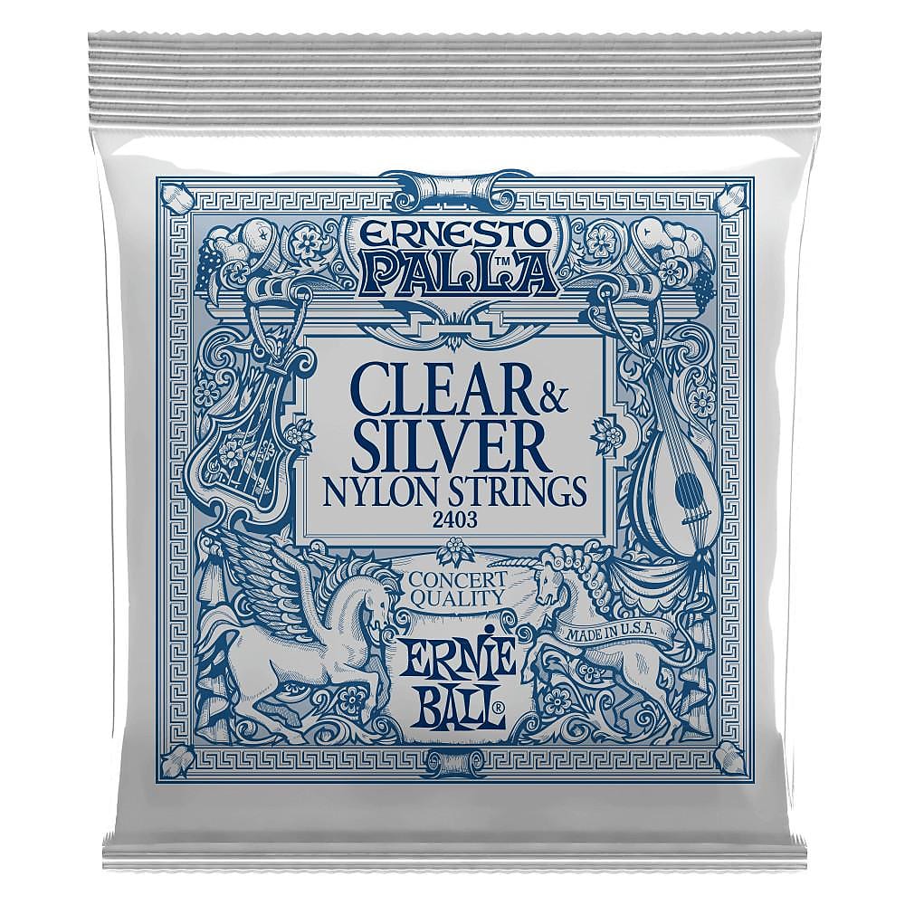 Ernie Ball 2403 Ernesto Palla Clear & Silver Nylon Classical Guitar Strings