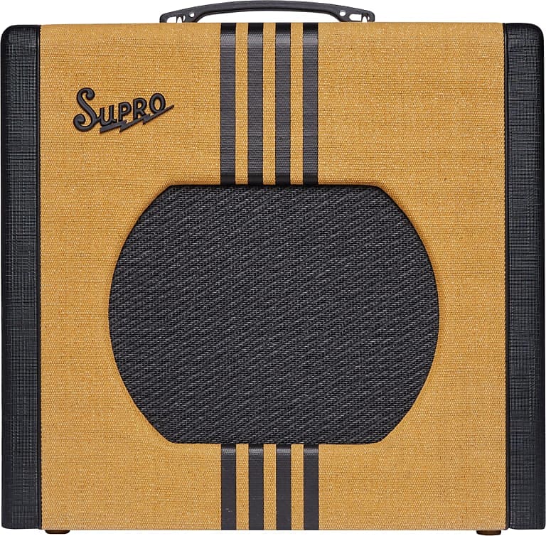 Supro 1822RTB Delta King 12 1x12 - Tweed w/Black  Stripes