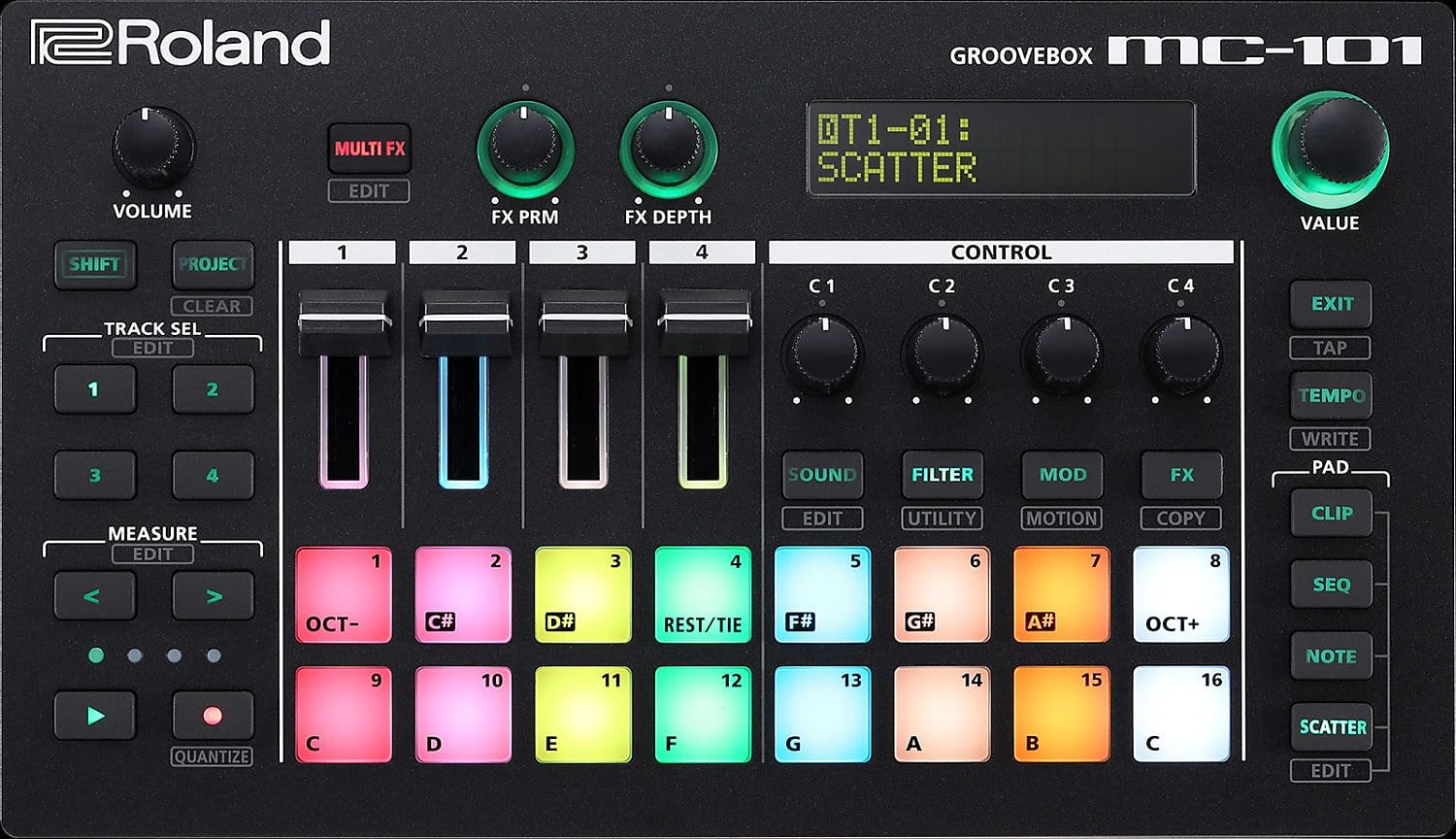 Roland MC-101 4-Track Groovebox Music Workstation