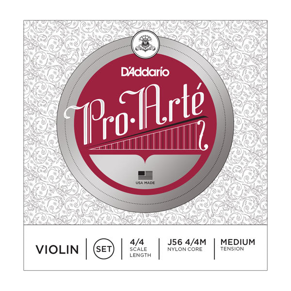 D'Addario Pro-Arte Violin String Set, 4/4 Scale, Medium Tension
