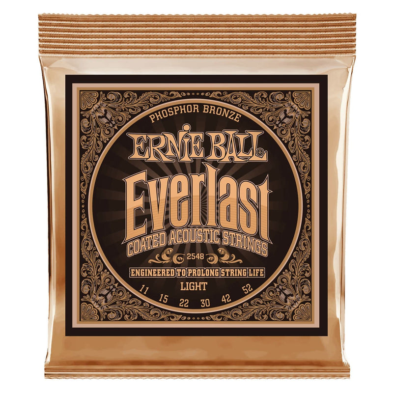 Ernie Ball Everlast Light Coated 2548 Phosphor Bronze Acoustic Guitar Strings