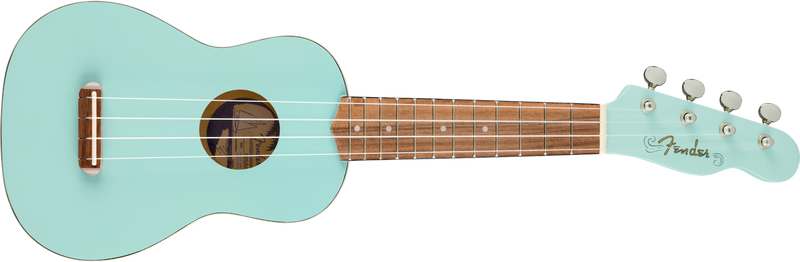 Fender Venice Soprano Uke, Walnut Fingerboard, Daphne Blue