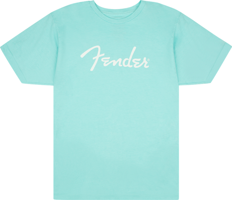 Fender Spaghetti Logo T-Shirt, Daphne Blue, Large