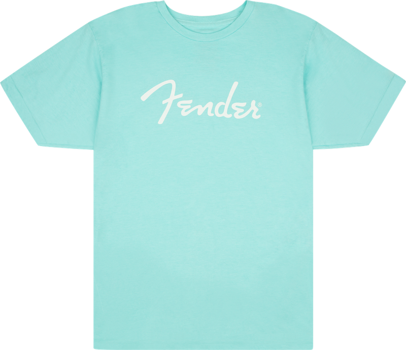 Fender Spaghetti Logo T-Shirt, Daphne Blue, XXL