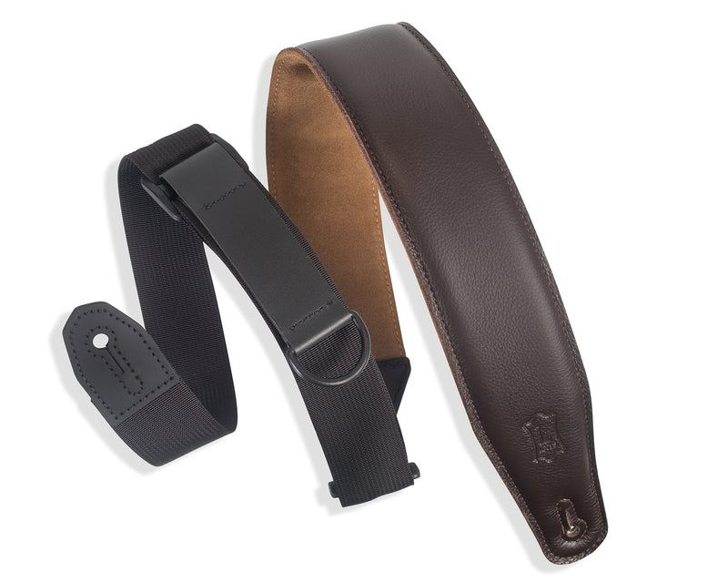 Levy's MRHGS-DBR 2.5in Wide Ergonomic RipChord Guitar Strap.