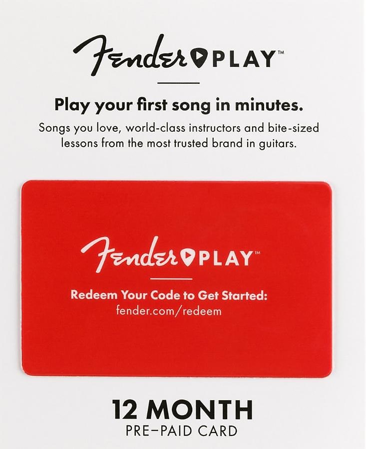 Fender Play - 12 Month Subscription Card