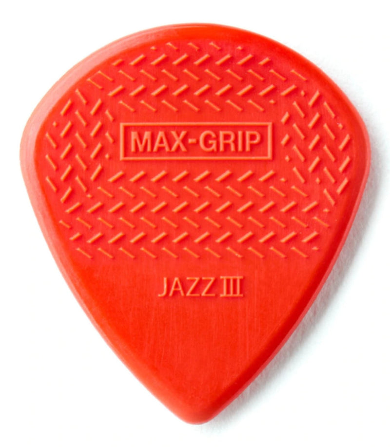 Dunlop Max-Grip Jazz III Nylon Pick, 6-Pack