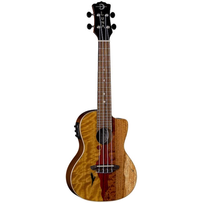 Luna Vista Eagle Concert Ukulele w/Preamp & Bag