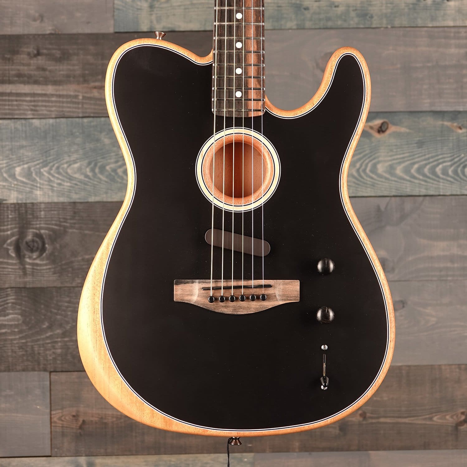 Fender American Acoustasonic™ Telecaster®, Ebony Fingerboard, Black