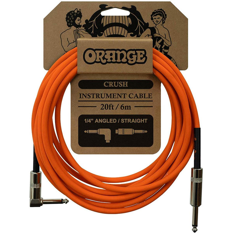 Orange Cables Crush 20ft Instrument Cable Angled to Straight