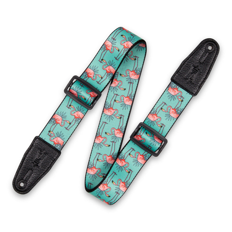 Levy's MPD2-121 Polyester Guitar Strap - Flamingos