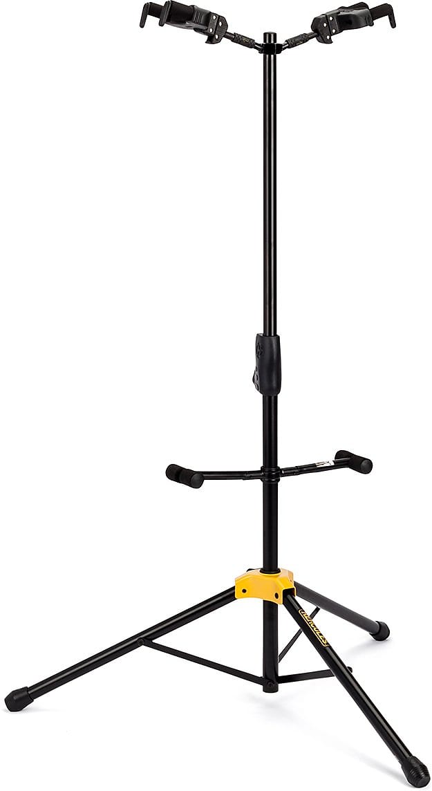 Hercules GS422B Auto Grip Duo Guitar Stand w/ Foldable Backrest