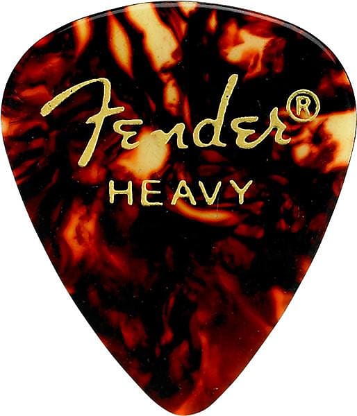 Fender Tortoise Shell, 351 Shape, Heavy (12) Guitar Picks