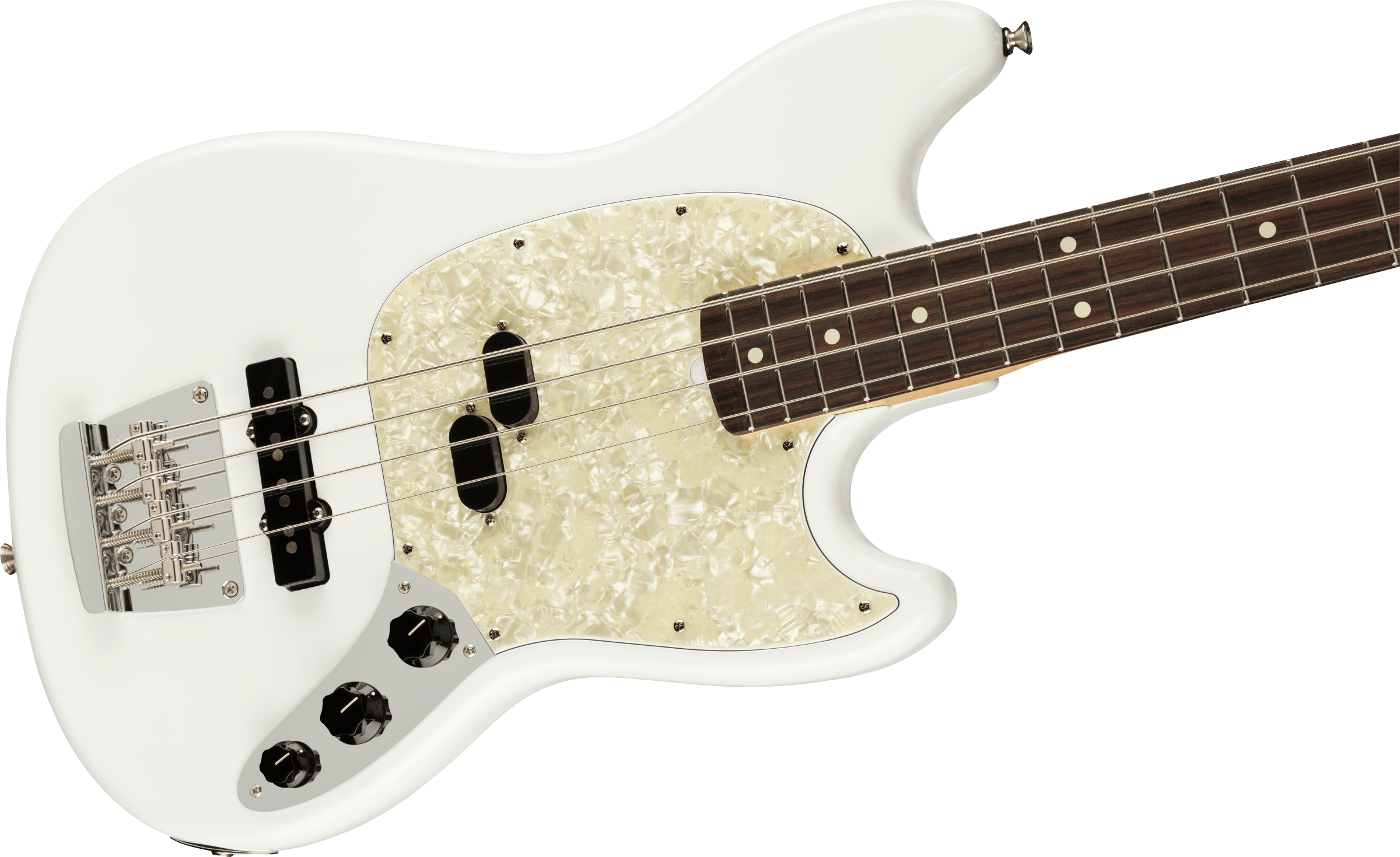 Fender American Performer Mustang Bass, Rosewood Fingerboard, Arctic White