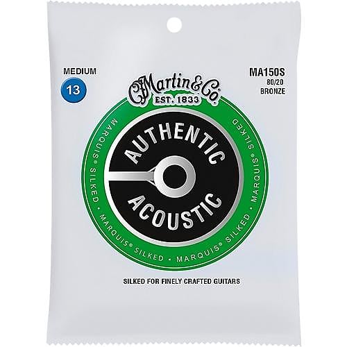 Martin MA150S Marquis 80/20 Bronze Medium Acoustic Silked Guitar Strings
