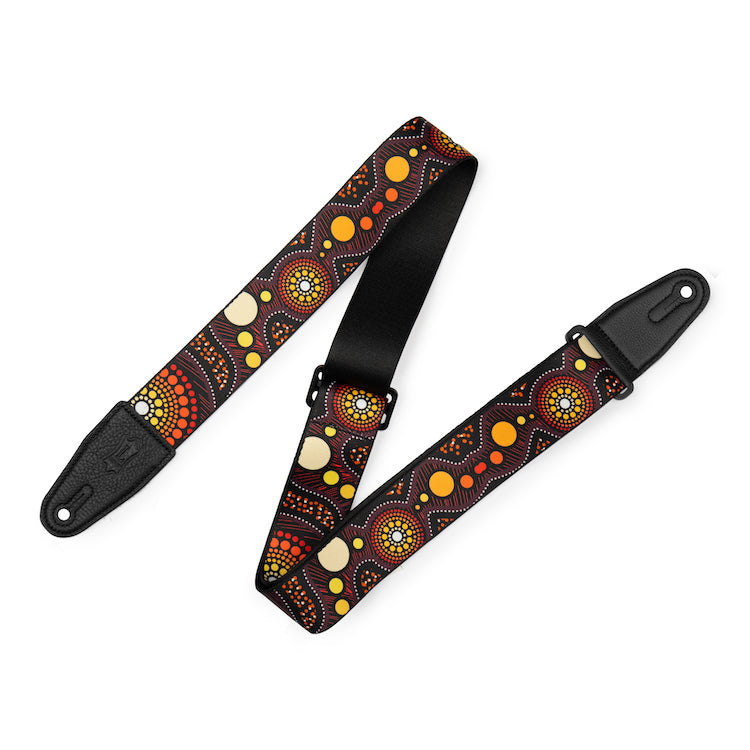 Levy's 2" Poly Down Under Series Guitar Strap - Sunset
