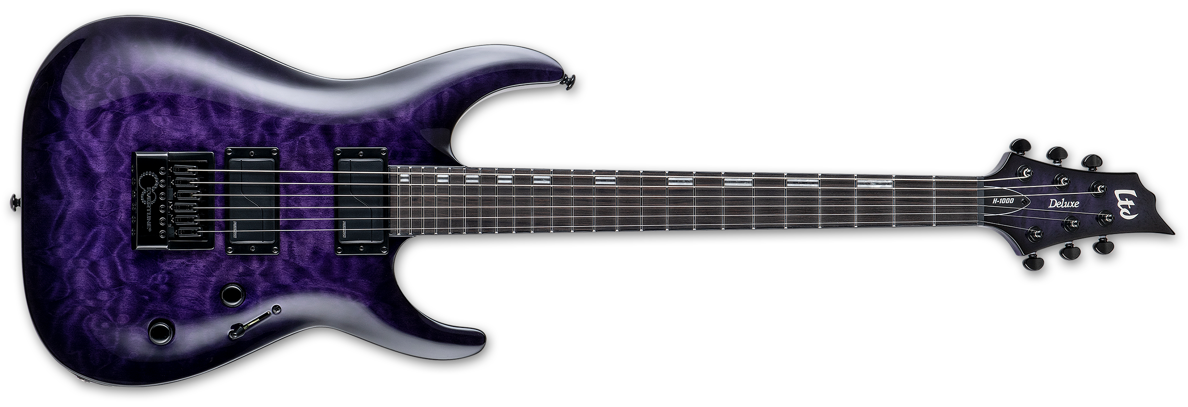 ESP LTD H-1000 Evertune Electric Guitar - See Thru Purple Sunburst