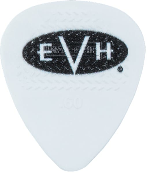 EVH® Signature Picks, White/Black, .60 mm, 6 Count